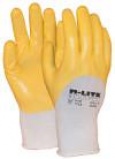 Handschoen M-lite Nitrile 50-002, tricot manchet, geel