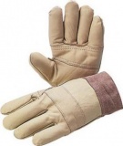 Handschoen meubellederen, geheel leder met 7 cm split kap