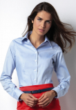 Dames Blouse Kustom Kit KK702 Corporate Oxford LM (1xroyal blauw