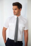 Heren Pilot Shirt Brook Taverner Fit S/S Orion KM 7824 (2xWit 40