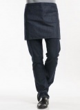 Schort Chaud Devant Plain Blue Denim 16\'\'