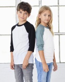 Kinder t-shirt Bella Canvas Baseball 3/4