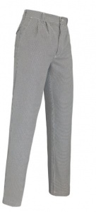 Kokspantalon De Berkel BP blauw/wit geruit