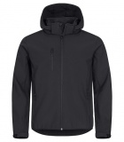 Softshelljas Clique Classic Hooded (1xZwart XL beschikbaar)
