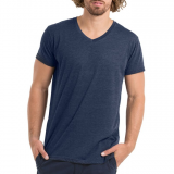 Heren T-shirt B&C V-Hals Triblend (1xAntraciet L beschikbaar)