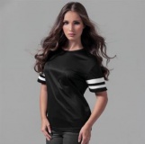 T-shirt Build Your Brand Women\'s Mesh Stripe Tee