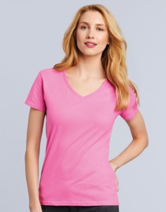 Dames T-shirt Gildan V-Hals Premium Cotton