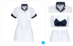 Getailleerd damesjack De Berkel Livia Wit Met Accent Kleuren