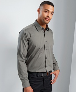 Herenoverhemd Premier Poplin fitted long sleeve shirt