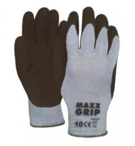 Handschoen Maxx-Grip 50-230, vinger gecoat, naadloos, zwart/grij