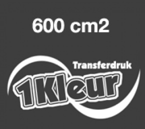 600 cm2 1 kleur transfer + bedrukken