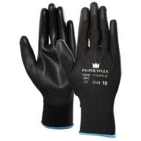 Handschoen PU-Polyflex Zwart