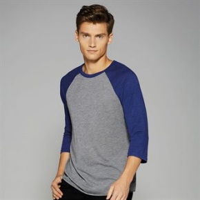 T-shirt Bella Triblend 3/4 Mouwen baseball