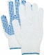 Handschoen Rond gebreid met nopjes (1xBlauw/wit beschik