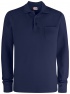 Polo Clique Basic Longsleeve Pocket 028235 (3xZwart XXL beschikb