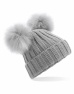 Muts Beechfield Faux Fur Double Pop Pom Beanie