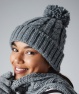 Gebreide Muts Cable Knit Melange Beanie Beechfield