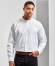 Herenoverhemd Banded collar grandad long sleeve shirt (1xWit 3XL