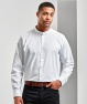 Herenoverhemd Banded collar grandad long sleeve shirt