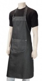 Halterschort Chaud Devant Bib Apron Black Denim