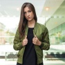 Bomber Jacket Builkd Your Brand Women's Nylon Bomber Jacket