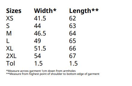 Maattabel voor Dames T-shirt Fruit of the Loom Lady-fit Valueweight