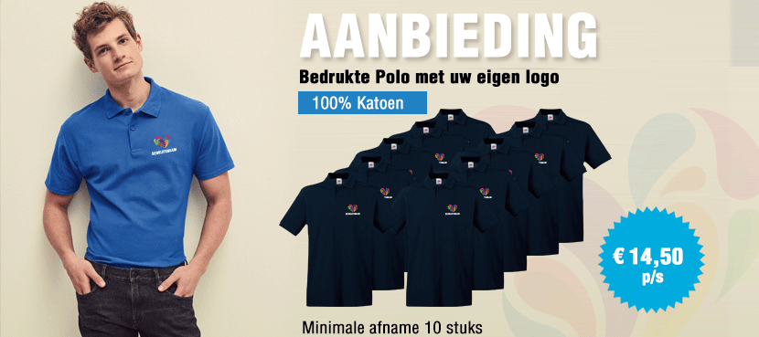 Polo FOTL bedrukt 12.50 euro